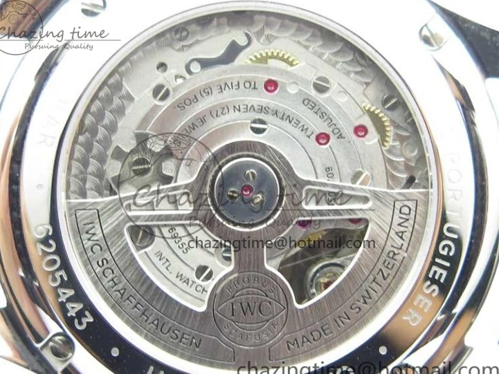 MIROTIME 0325 Portuguese Chrono IW371609 ZF 1:1 Best Edition Black Dial on Black Leather Strap A SmartChoice 7100